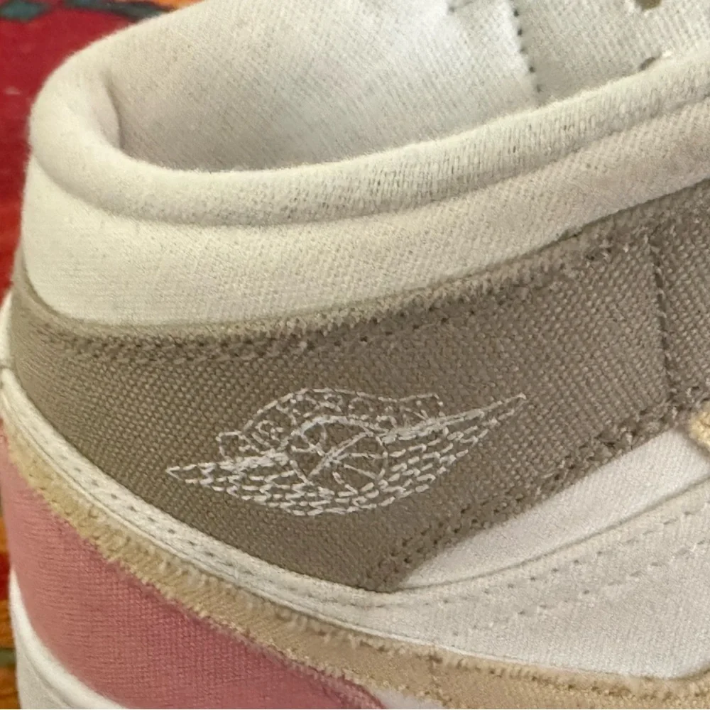 Pink and White High-Top Sneakers - Picture 2 of 4